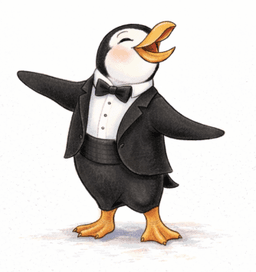 Boy penguin mascot